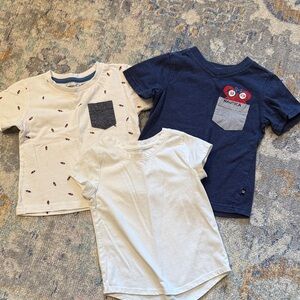 Nautica Kids' Blue and White Short Sleeve Tees 3T / 2T